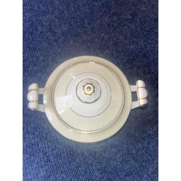 Made In Occupied Japan Fuji China Sugar Bowl With Handles - Picture 3 of 11